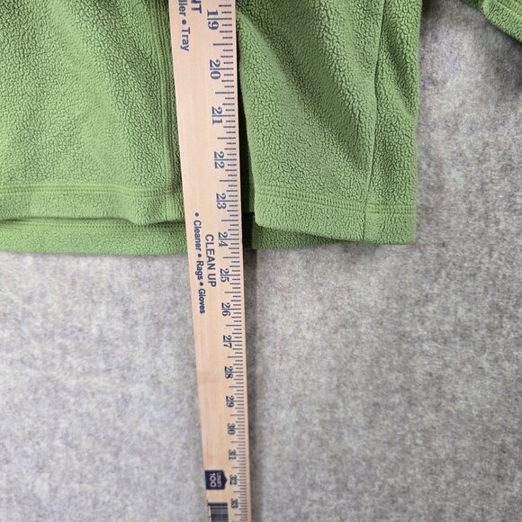 L.L.Bean Sage Green Fleece Quarter Zip Pullover Soft Textured Outdoor Layering P - Picture 4 of 5